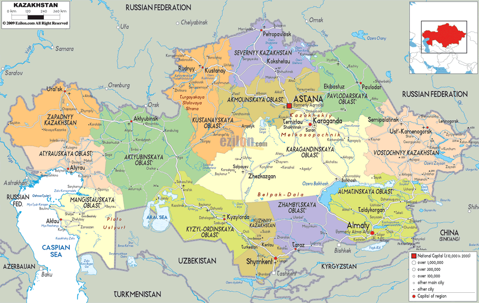 Kyzylorda map